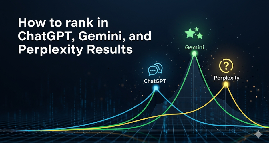 How to rank in ChatGPT, Gemini and Perplexity Results